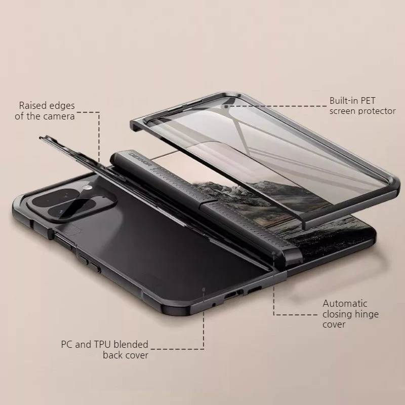 [With Camera Cover][Built-in Stand] Google Pixel 10 Pro Fold - Dexnor Military Grade Heavy-Duty Shockproof Rugged Case - Image 2