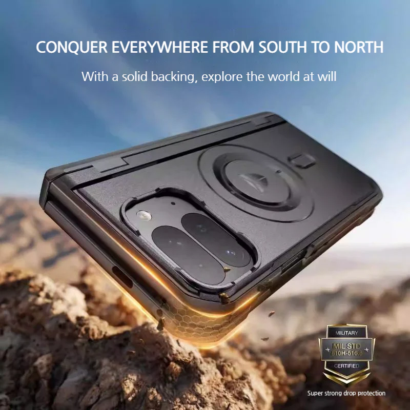 [With Camera Cover][Built-in Stand] Google Pixel 10 Pro Fold - Dexnor Military Grade Heavy-Duty Shockproof Rugged Case - Image 7