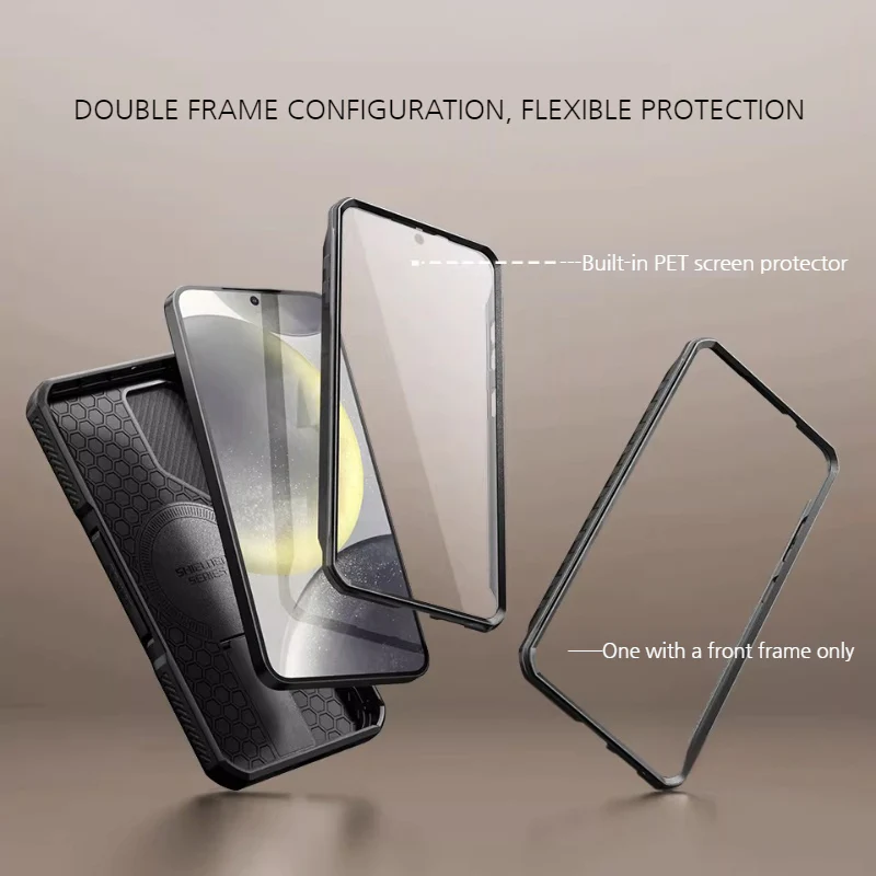 [With Camera Cover][Built-in Stand] Samsung Galaxy S26 Ultra - Dexnor Military Grade Heavy-Duty Shockproof Rugged Case - Image 13