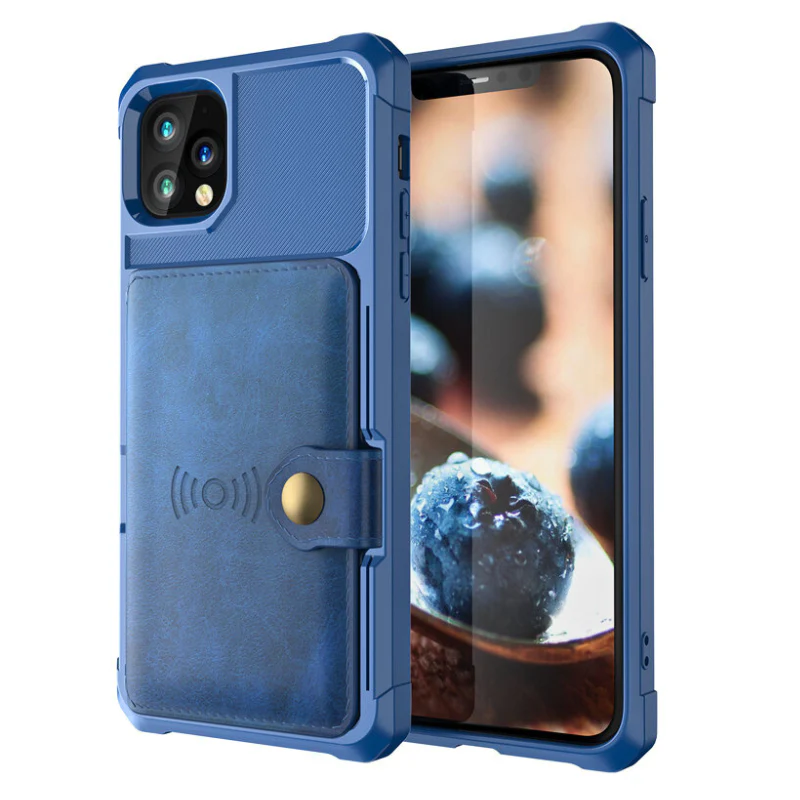 [With Card Holder] Apple iPhone X/XS/XR/XS Max Full-wrap Fashionable Heavy Duty Series Case
