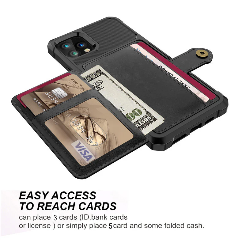 [With Card Holder] Apple iPhone X/XS/XR/XS Max Full-wrap Fashionable Heavy Duty Series Case - Image 10