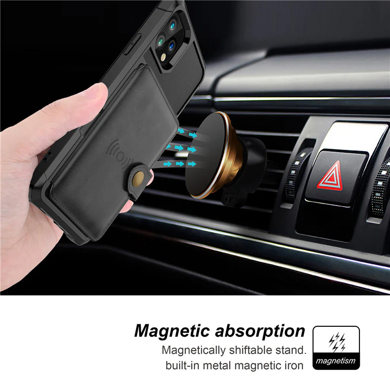 [With Card Holder] Apple iPhone X/XS/XR/XS Max Full-wrap Fashionable Heavy Duty Series Case - Image 8
