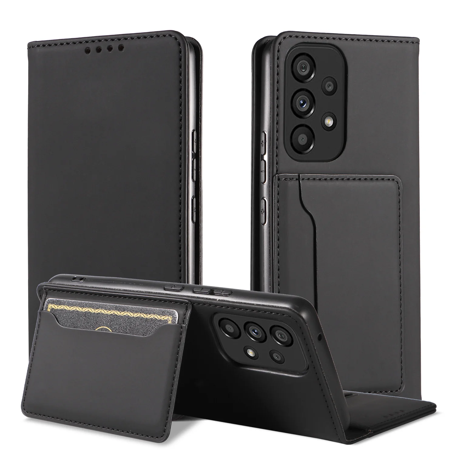 [With Card Holder] Xiaomi Mi 12/Pro/Lite Premium Leather Kickstand Shockproof Wallet Series Case - Image 7