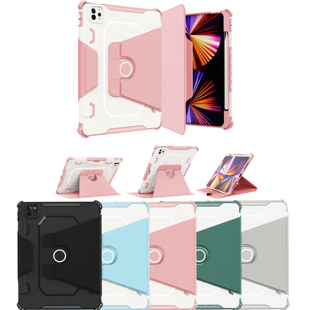 [With Pen Slot] Apple iPad Mini 4/5 7.9'' 4/5th Gen (2015/2019) - TPU+PC 2 in 1 Flip Style Smart Wake Up Stand Protective Case - Image 2