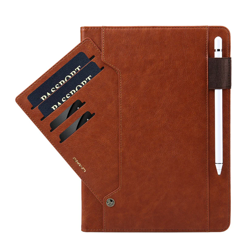 [With Card Slot] Apple iPad Air 4/5 10.9'' 4/5th Gen (2020/2022) Premium Minimalist Flip Leather Wallet Case - Image 3