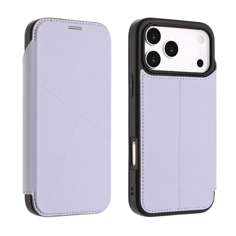 [With Card Slot] Apple iPhone 16/Pro/Pro Max/Plus Minimalist Business Flip PU Leather Case
