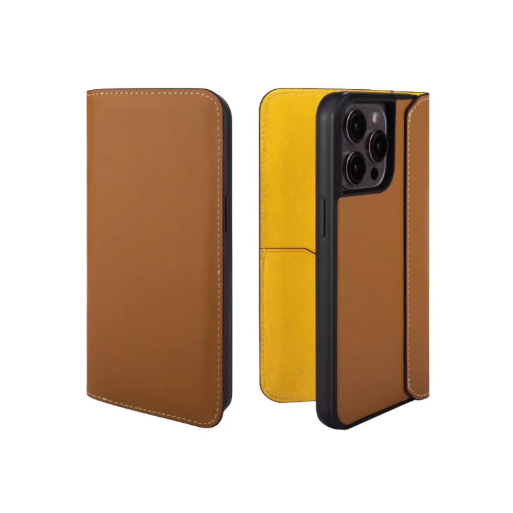 [With Card Slot] Apple iPhone 16/Plus/Pro/Max - HANATORA Business Drop Proof Genuine Leather Flip Wallet Series Case - Image 12
