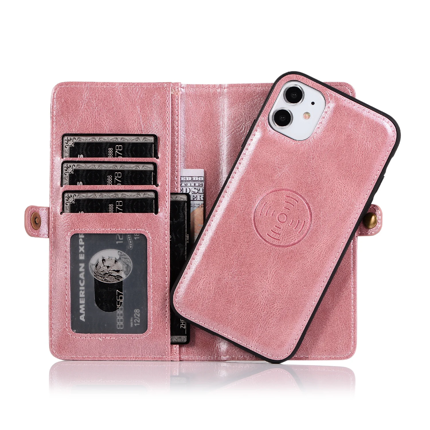 [With Card Slot] Apple iPhone 16/Pro/Pro Max/Plus Multi-Functional Leather 2-in-1 Wallet Series Case - Image 11