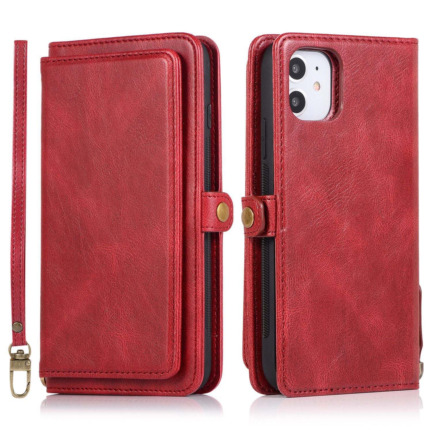 [With Card Slot] Apple iPhone 16/Pro/Pro Max/Plus Multi-Functional Leather 2-in-1 Wallet Series Case - Image 12