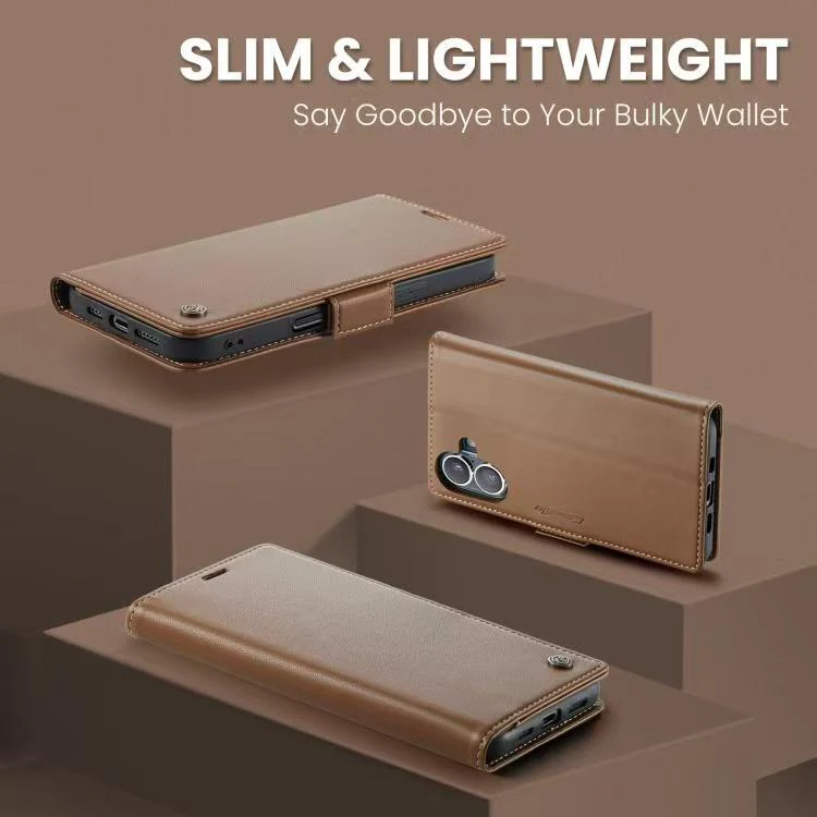 [With Card Slot] Apple iPhone 17/Air/Pro/Pro Max Premium Leather Shockproof Wallet Series Case - Image 16