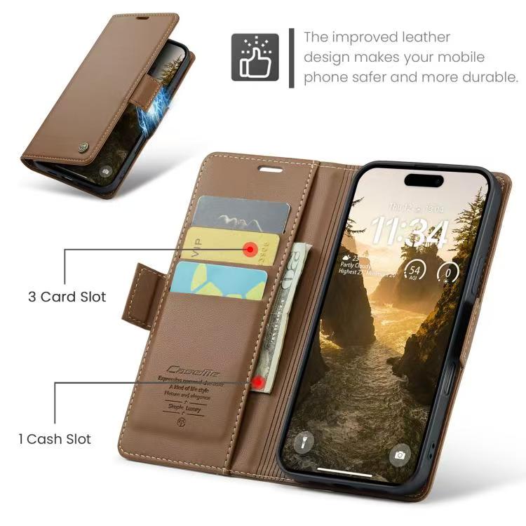 [With Card Slot] Apple iPhone 17/Air/Pro/Pro Max Premium Leather Shockproof Wallet Series Case - Image 7