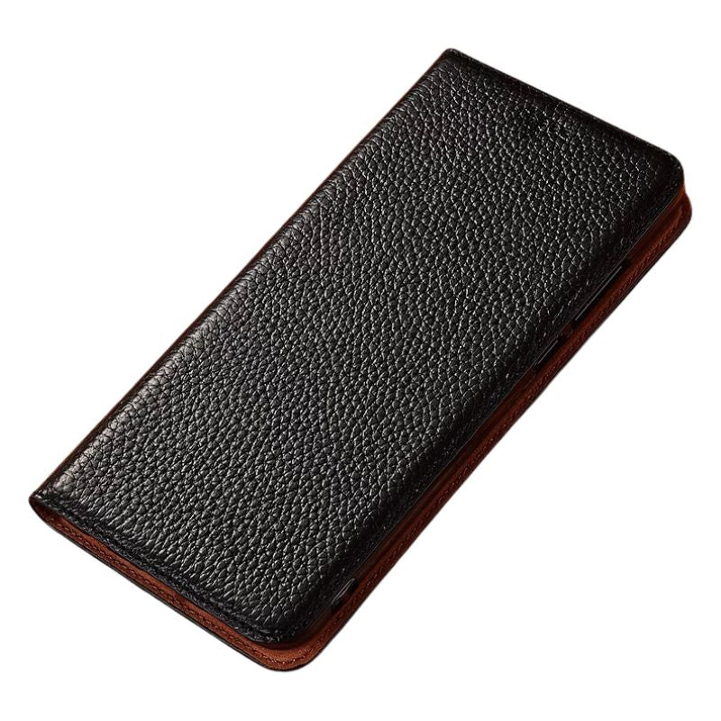 [With Card Slot] Asus Zenfone 8 - Full Cover Shockproof Flip Genuine Leather Series Soft Case - Image 2
