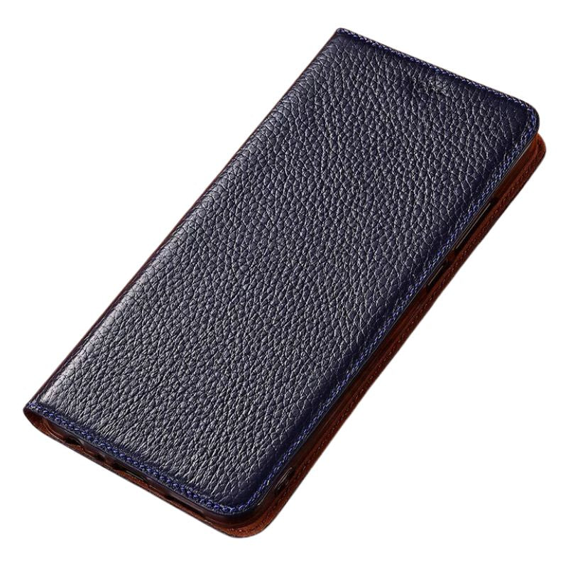 [With Card Slot] Asus Zenfone 8 - Full Cover Shockproof Flip Genuine Leather Series Soft Case - Image 4