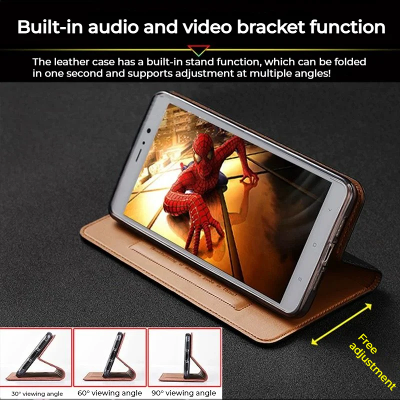 [With Card Slot] Asus Zenfone 8 - Full Cover Shockproof Flip Genuine Leather Series Soft Case - Image 9