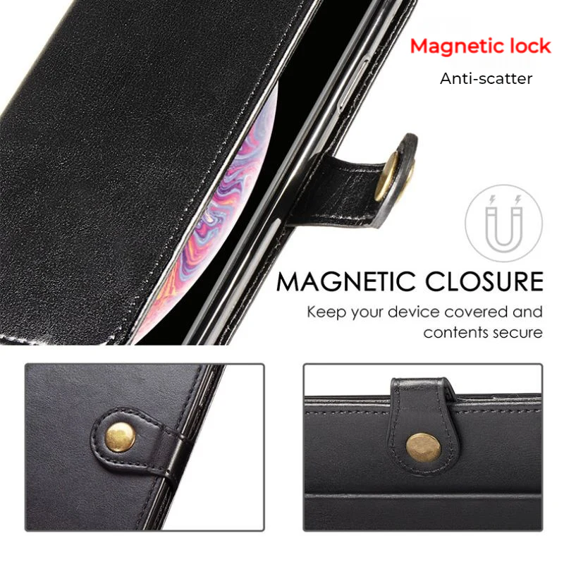 [With Card Slot] Asus Zenfone 10 - Business PU Leather Flip Case Essentials Series Case - Image 4