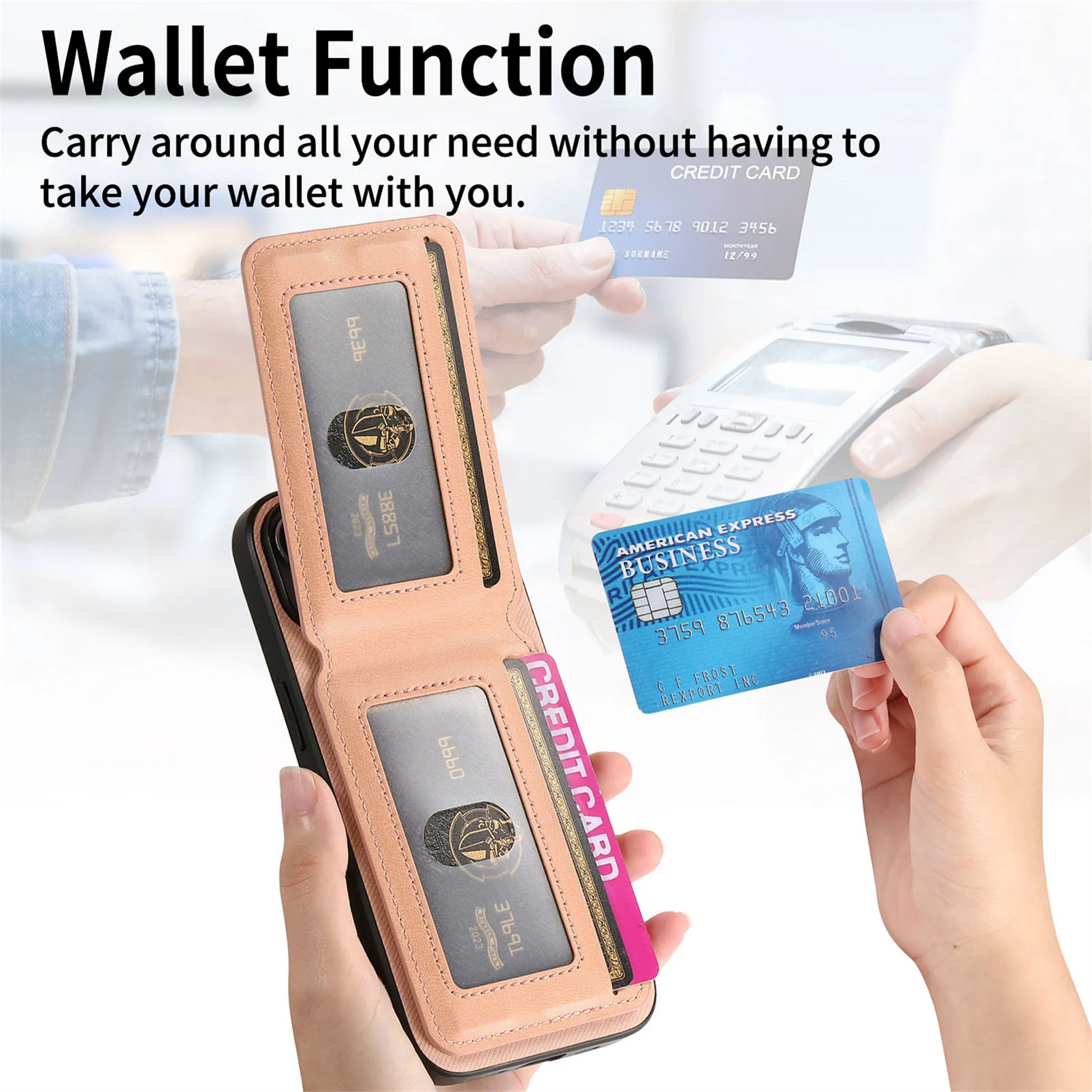[With Card Slot][Built-in Holder] Motorola Moto Edge 60/Fusion/Pro Shockproof Wallet Series Case - Image 10