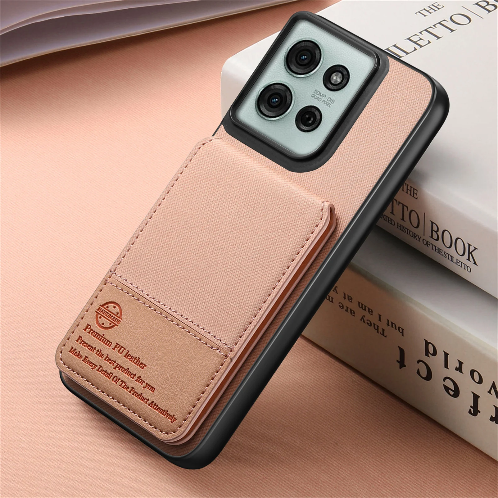 [With Card Slot][Built-in Holder] Motorola Moto Edge 60/Fusion/Pro Shockproof Wallet Series Case - Image 2