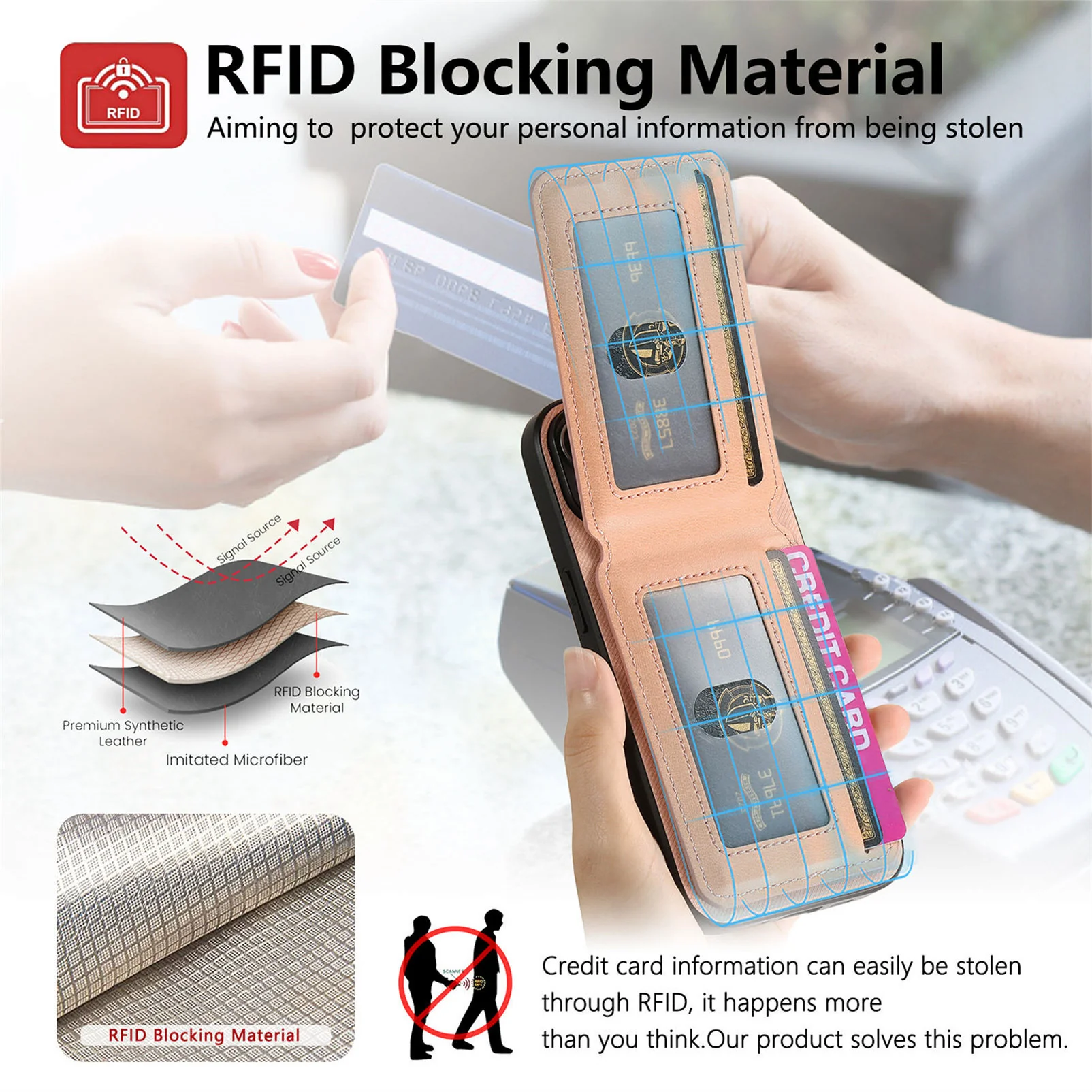 [With Card Slot][Built-in Holder] Motorola Moto Edge 60/Fusion/Pro Shockproof Wallet Series Case - Image 9