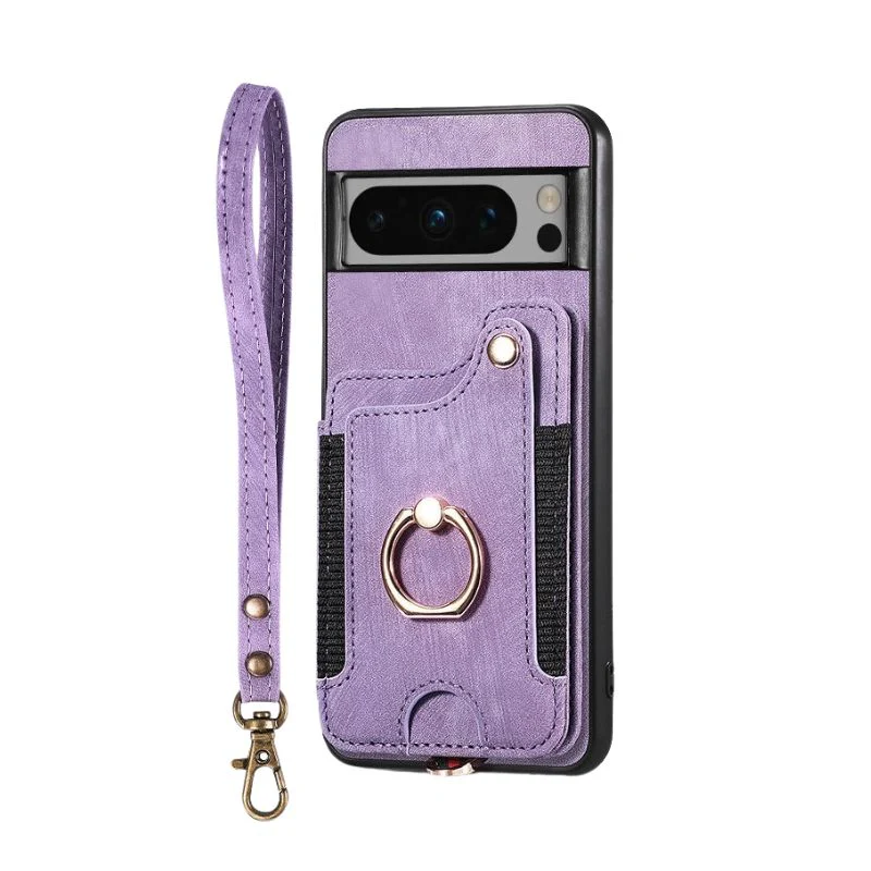 [With Card Slot] Google Pixel 10/Pro/XL - Vintage Detachable Wallet Shockproof Stand Phone Case