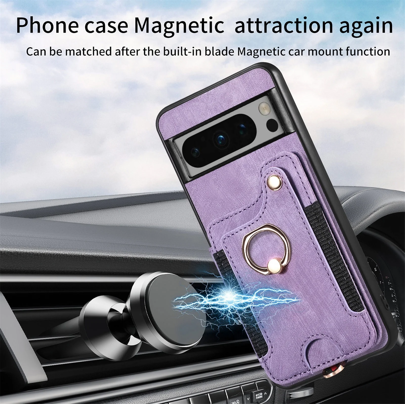 [With Card Slot] Google Pixel 10/Pro/XL - Vintage Detachable Wallet Shockproof Stand Phone Case - Image 10