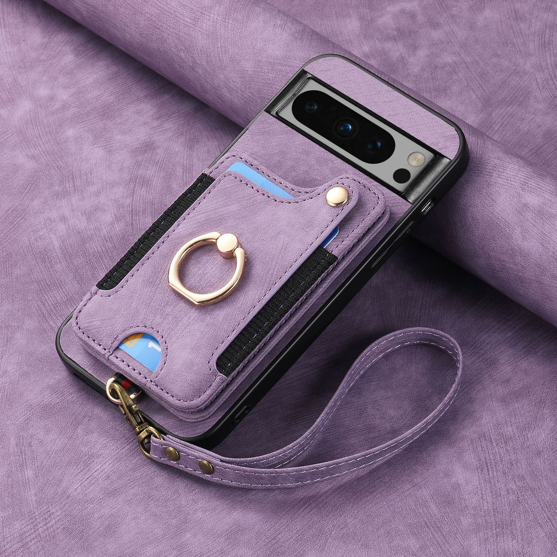 [With Card Slot] Google Pixel 10/Pro/XL - Vintage Detachable Wallet Shockproof Stand Phone Case - Image 12