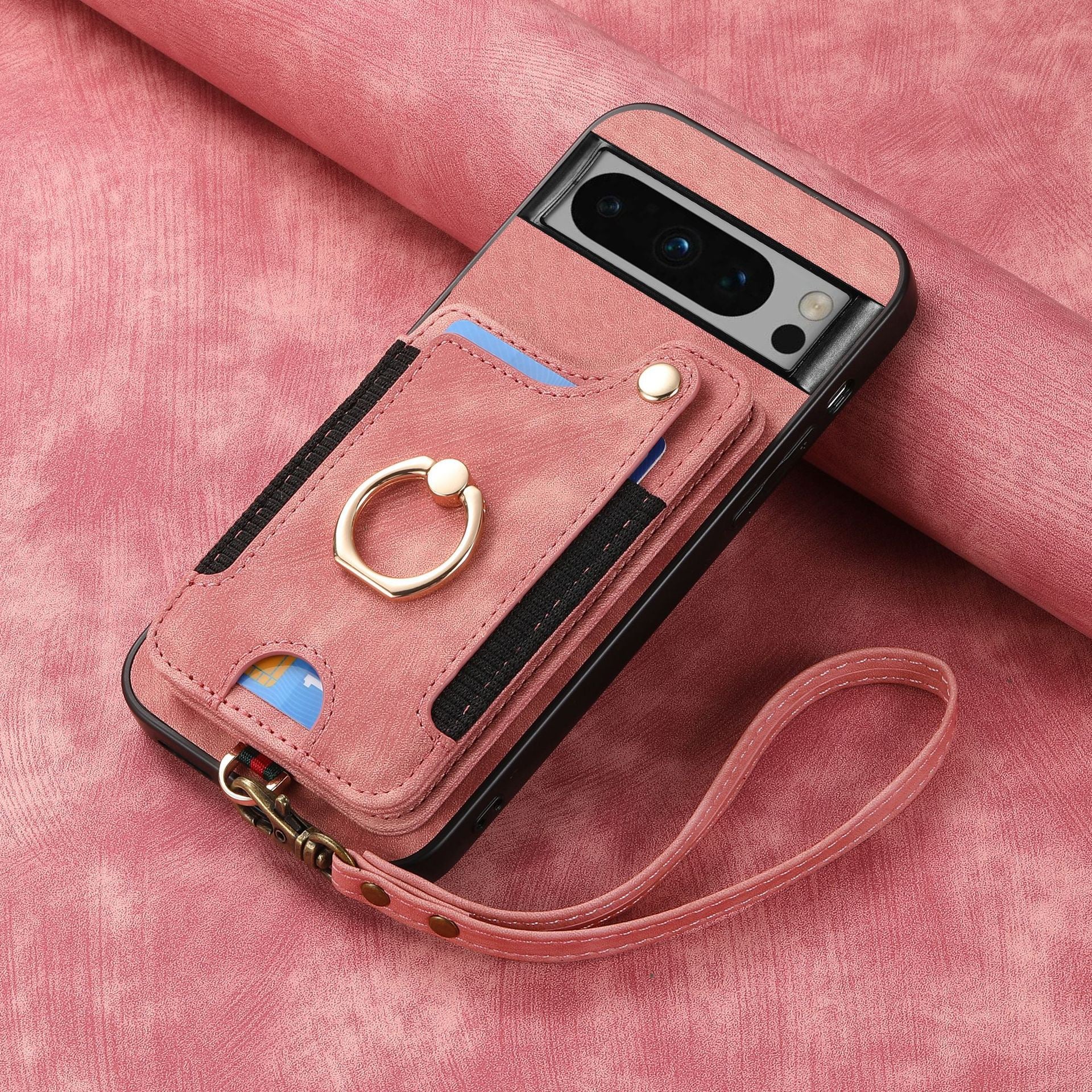 [With Card Slot] Google Pixel 10/Pro/XL - Vintage Detachable Wallet Shockproof Stand Phone Case - Image 14