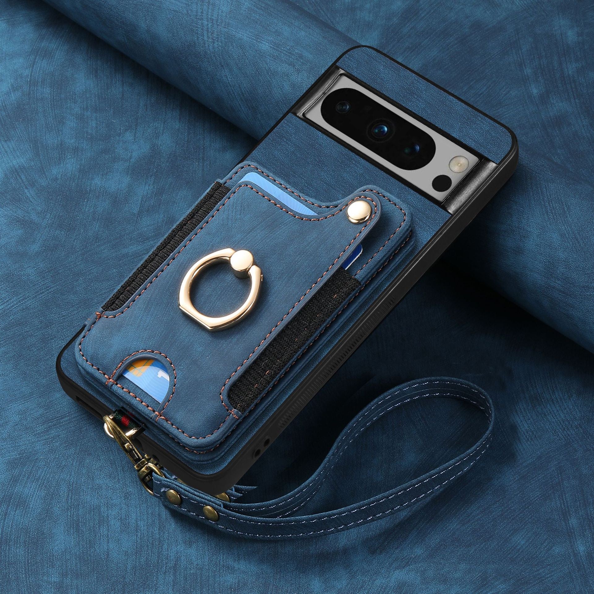 [With Card Slot] Google Pixel 10/Pro/XL - Vintage Detachable Wallet Shockproof Stand Phone Case - Image 17