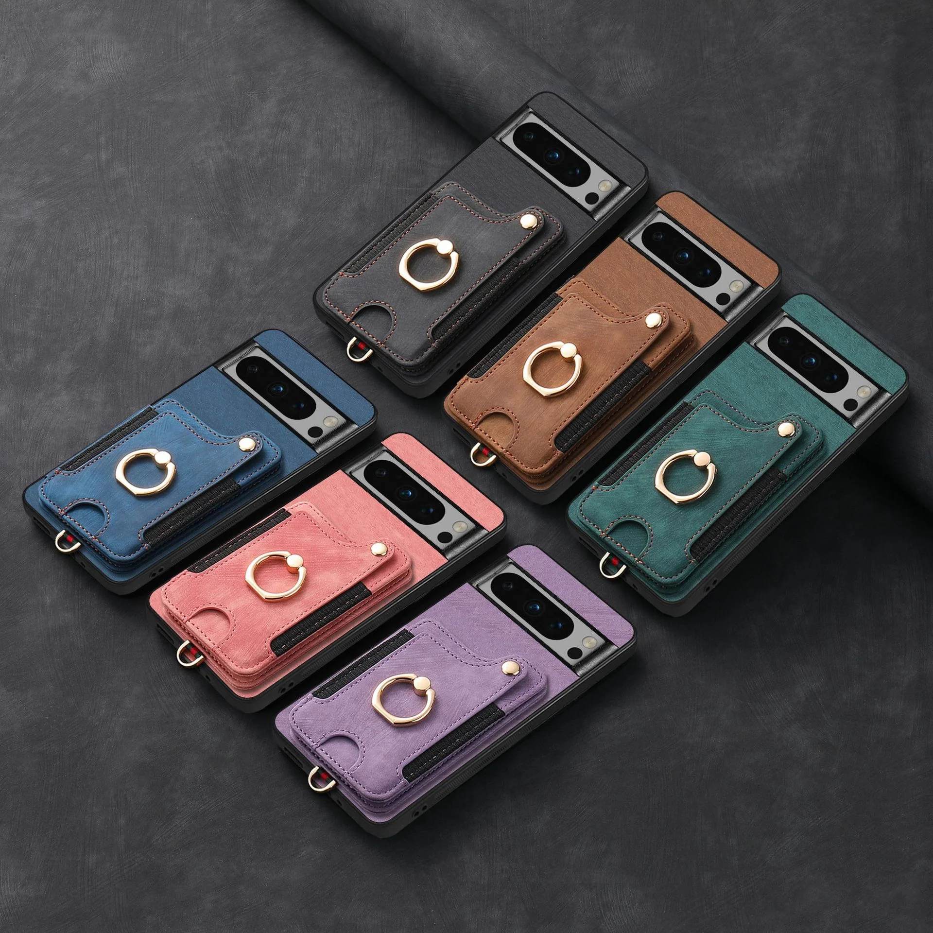 [With Card Slot] Google Pixel 10/Pro/XL - Vintage Detachable Wallet Shockproof Stand Phone Case - Image 2