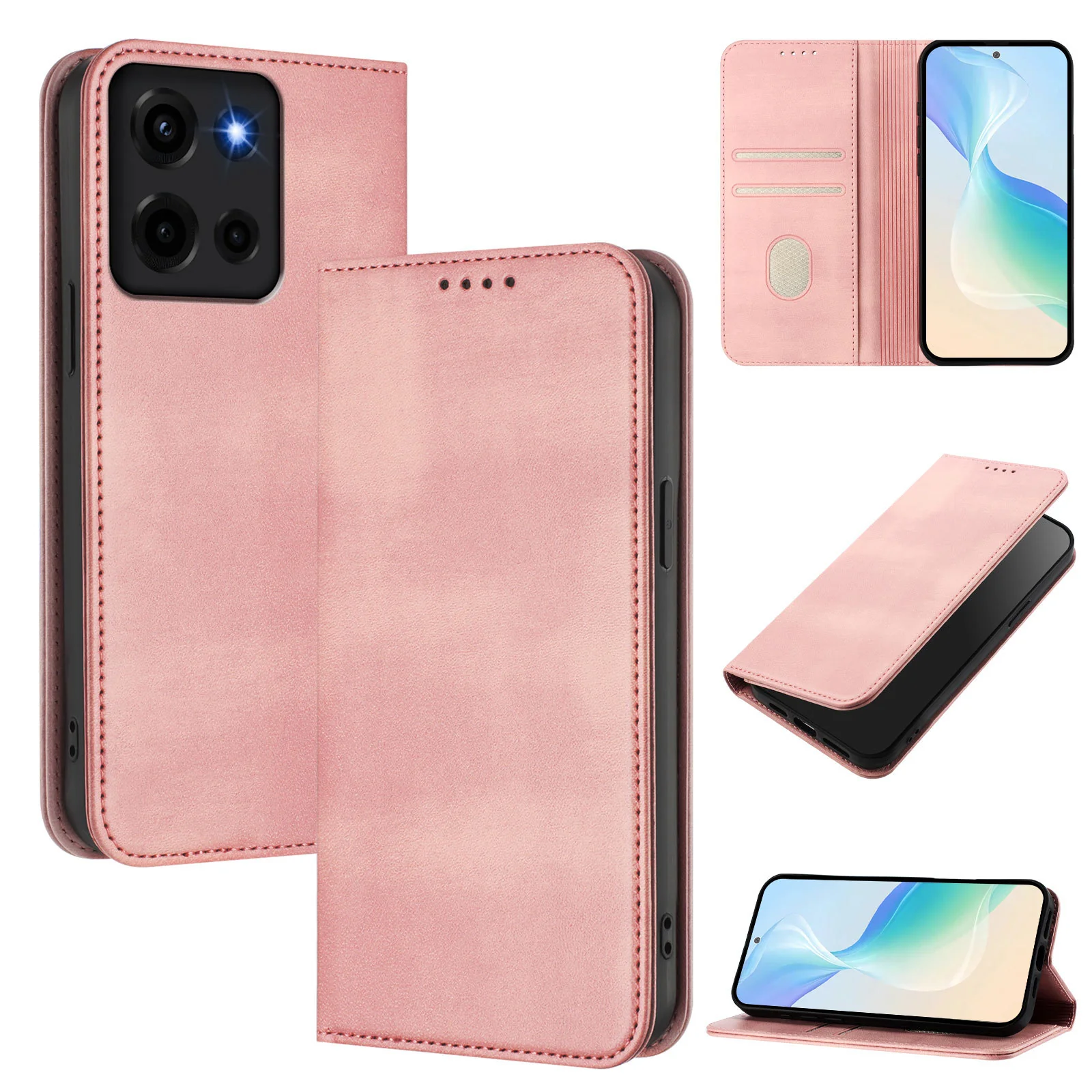 [With Card Slot] Motorola Moto G35 - Multi Functional Leather Flap Wallet Series Case - Image 6
