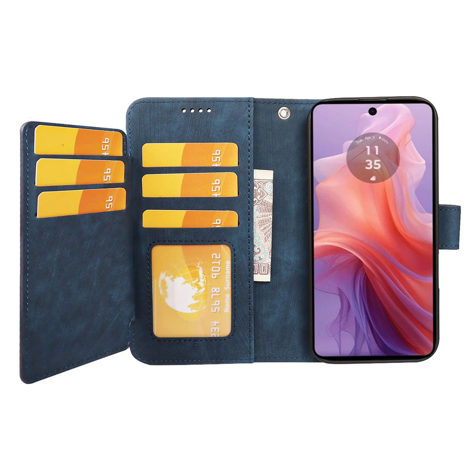 [With Card Slot] Motorola Moto G86 Full-coverage Shockproof Wallet Series Case - Image 12
