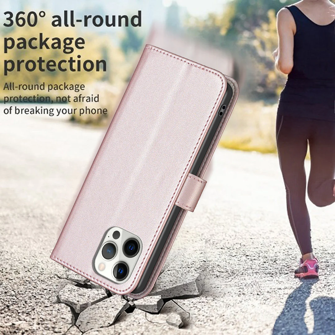 [With Card Slot] Motorola Moto G55 Multi Functional Leather Buckle Flap Wallet Series Case - Image 8
