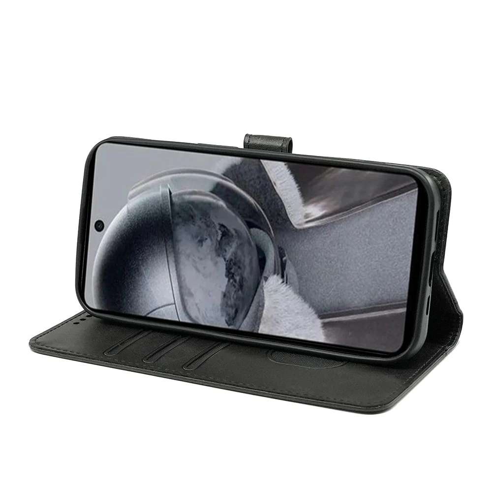 [With Card Slot] Nokia C31 - Magnetic PU Leather Wallet Series Stand Case - Image 4