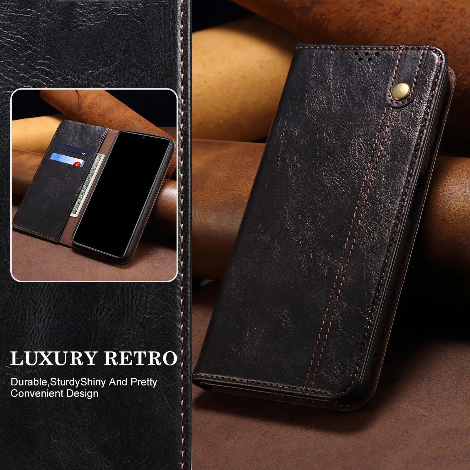 [With Card Slot] Nothing CMF Phone 1 Premium PU leather Flip Wallet Stand Cover - Image 7