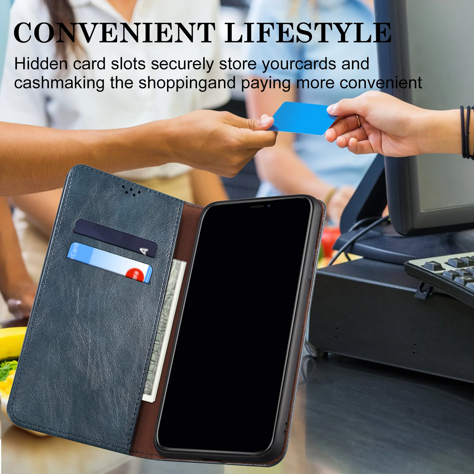 [With Card Slot] Nothing CMF Phone 1 Premium PU leather Flip Wallet Stand Cover - Image 9