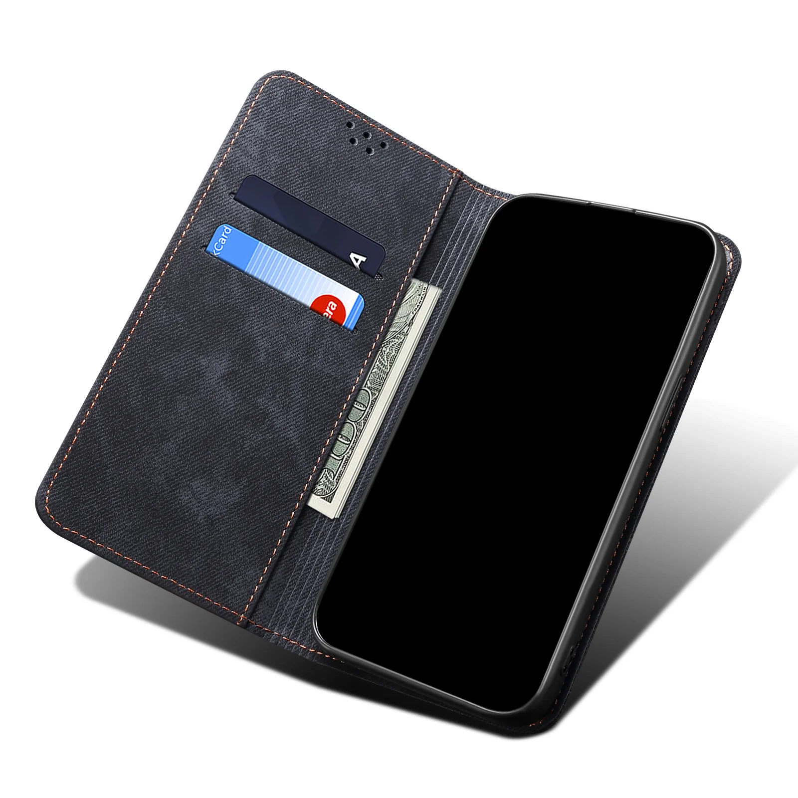 [With Card Slot] Nothing Phone (3a)/Pro - Denim Texture Shockproof Stylish Wallet Series Case - Image 10