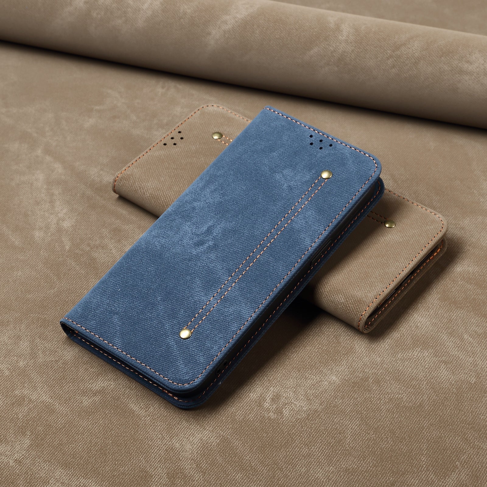 [With Card Slot] Nothing Phone (3a)/Pro - Denim Texture Shockproof Stylish Wallet Series Case - Image 3