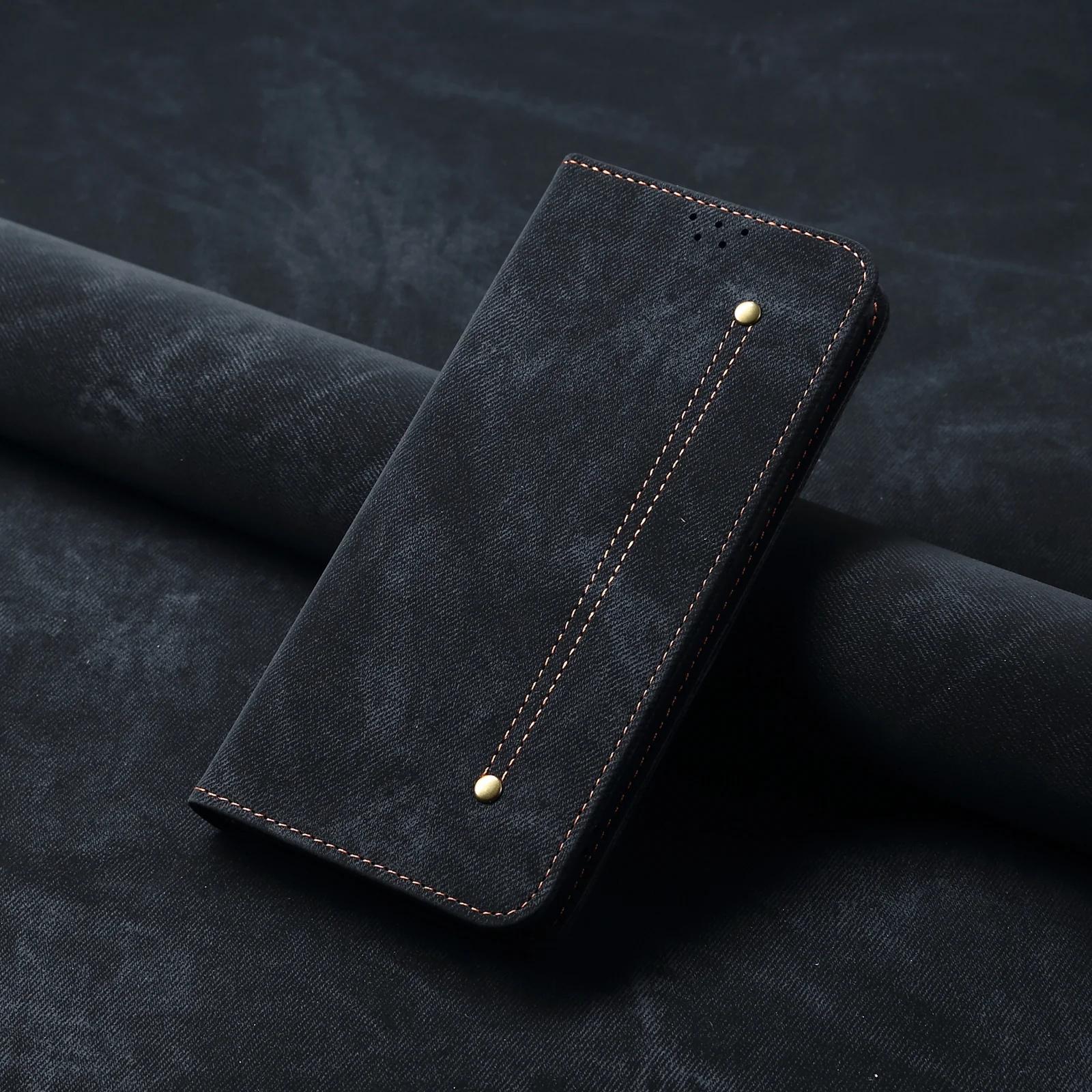 [With Card Slot] Nothing Phone (3a)/Pro - Denim Texture Shockproof Stylish Wallet Series Case - Image 4