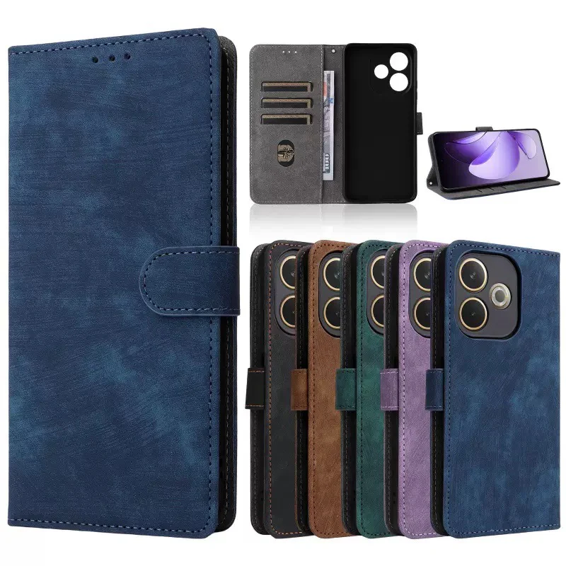 [With Card Slot] OPPO A38 - Multi Functional Buckle Flap Wallet Series Case With Lanyard - Image 2