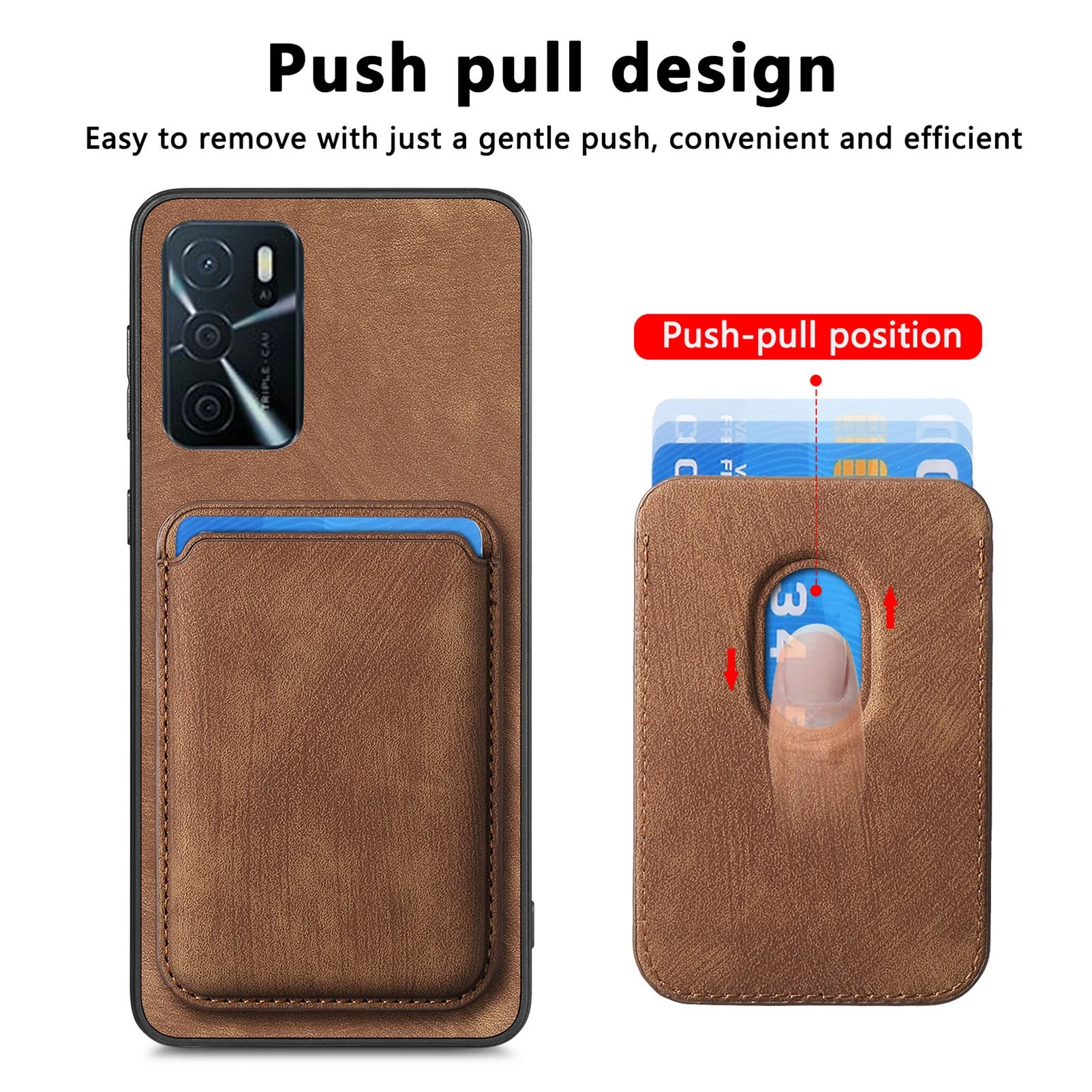 [With Card Slot] OPPO A5 Pro 5G Full-Wrap PU Leather Magnetic Card Holder Phone Case - Image 11