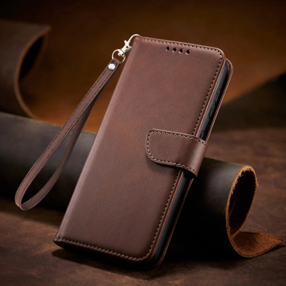 [With Card Slot] OPPO Reno12 / Pro - Leather Material Flip Cover Shockproof Phone Case - Image 4
