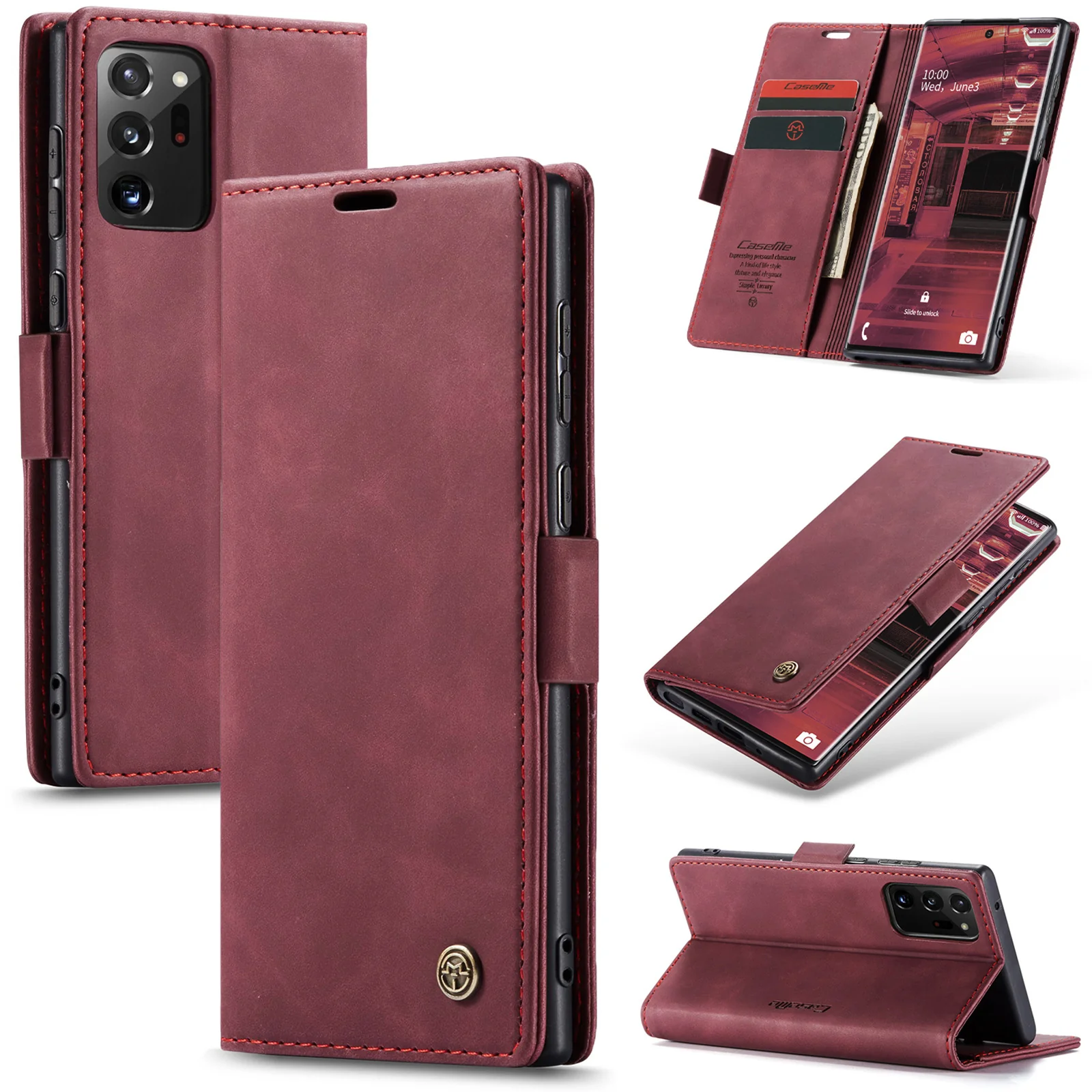 [With Card Slot] OPPO Reno13 F 4G/5G Premium Leather Shockproof Wallet Series Case - Image 2