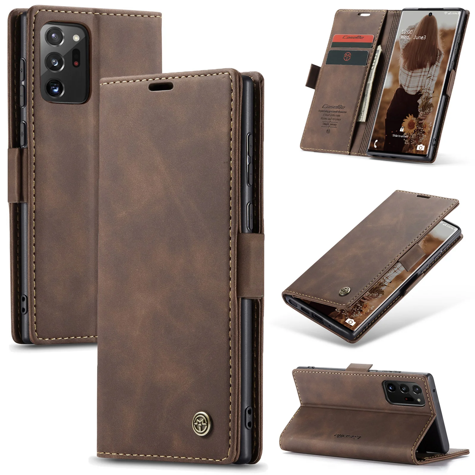 [With Card Slot] OPPO Reno13 F 4G/5G Premium Leather Shockproof Wallet Series Case - Image 5
