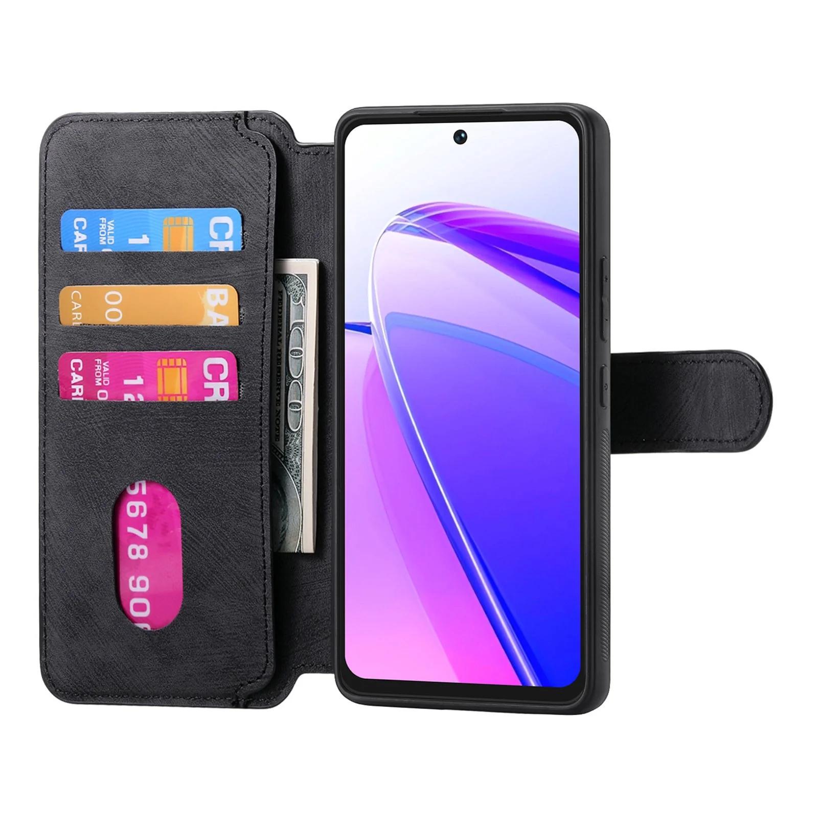 [With Card Slot] Realme GT 7 Pro 5G - Multi-functional Leather Wallet Case With Magnetic Flip Cover - Image 10