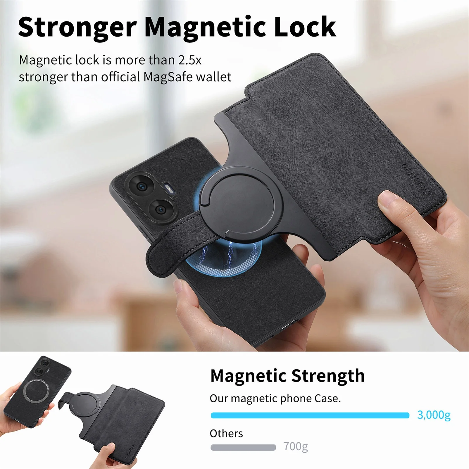 [With Card Slot] Realme GT 7 Pro 5G - Multi-functional Leather Wallet Case With Magnetic Flip Cover - Image 13
