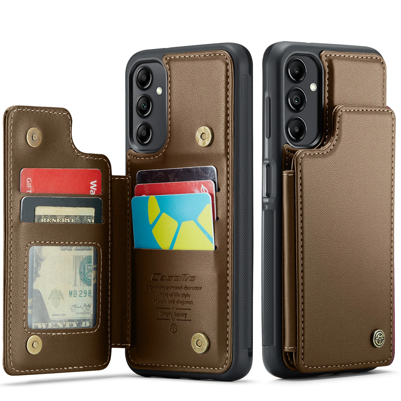 [With Card Slot] Samsung Galaxy A56 RFID Flip Premium Leather Wallet Series Case