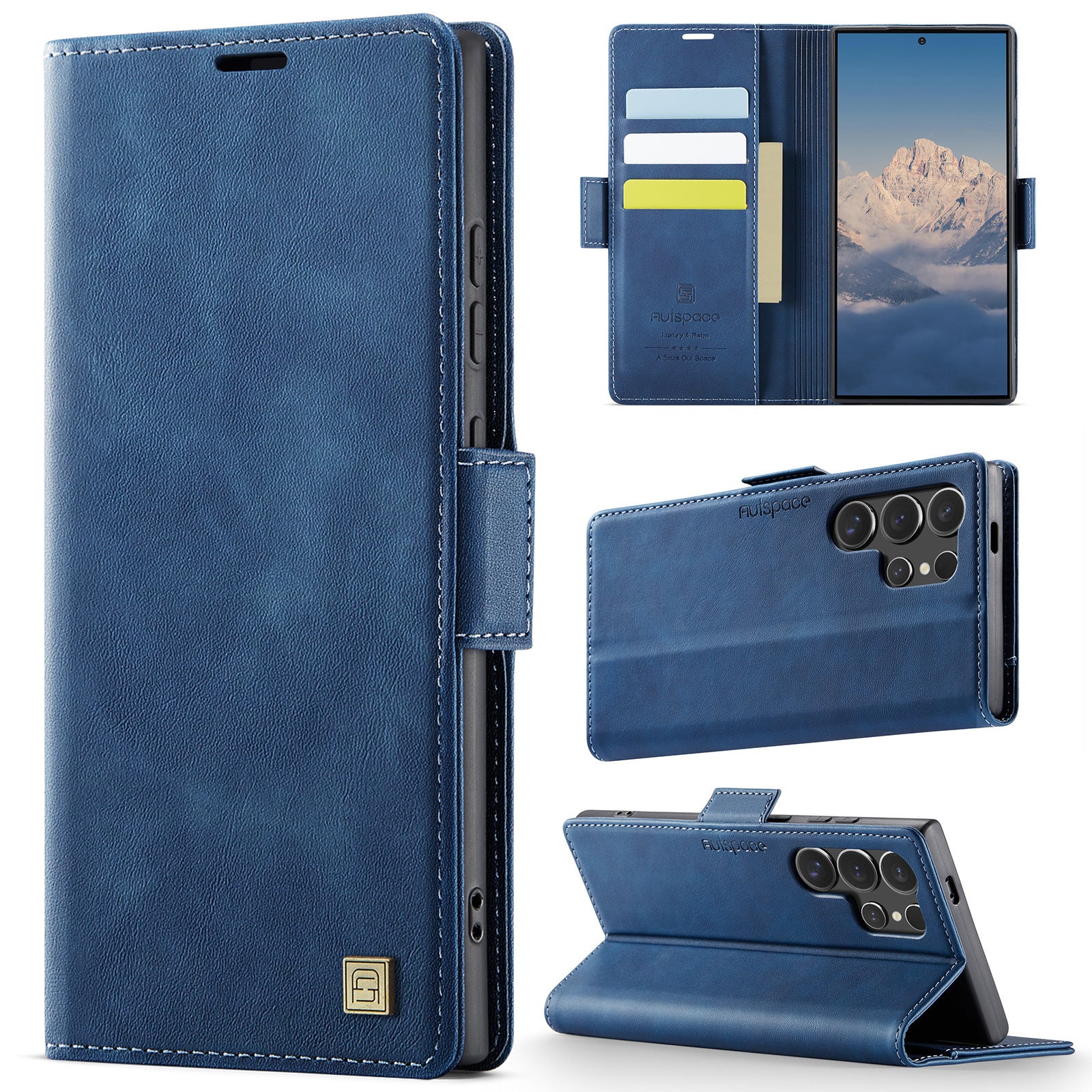 [With Card Slot] Samsung Galaxy S23/Plus/Ultra/FE - Premium Leather Shockprppf Flip Case - Image 16
