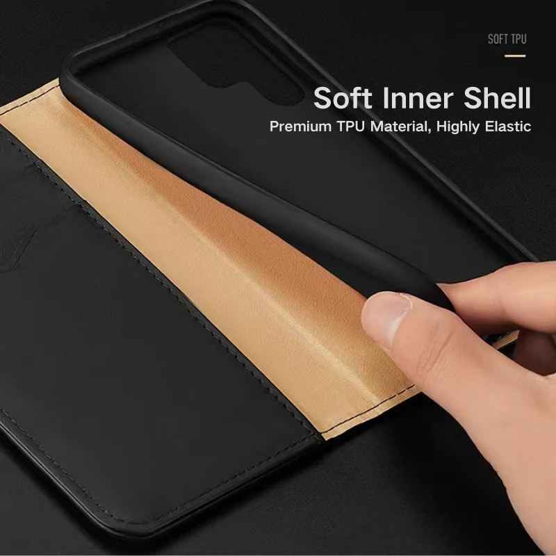 [With Card Slot] Samsung Galaxy S25/Plus/Ultra Business Flip Cover Premium Leather Shockproof Wallet Case - Image 11