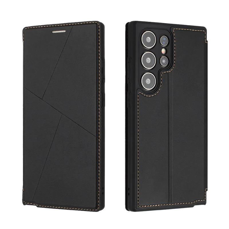 [With Card Slot] Samsung Galaxy S24/Plus/Ultra - Magnetic Leather Flip Cover Wallet Series Case - Image 11