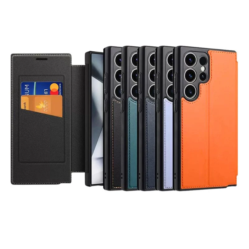 [With Card Slot] Samsung Galaxy S24/Plus/Ultra - Magnetic Leather Flip Cover Wallet Series Case - Image 2
