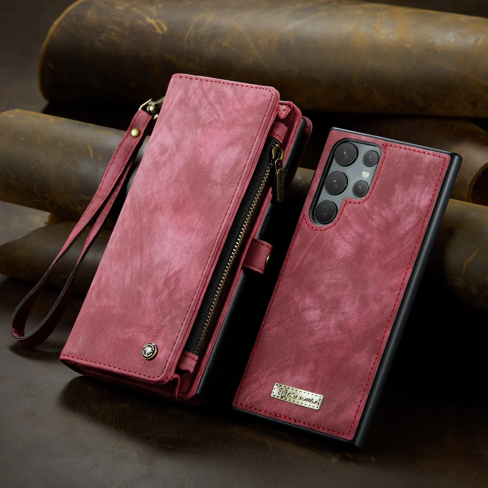 [With Card Slot] Samsung Galaxy S24/Ultra/Plus Multifunctional Leather Shockproof Flip Wallet Series Case - Image 5